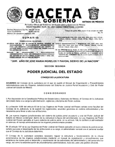 PODER JUDICIAL DEL ESTADO - Gobierno del Estado de México