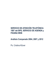 SERVICIO DE ATENCIÓN TELEFÓNICA 1997 del BPS, SERVICIO