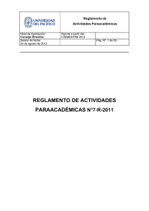 REGLAMENTO DE ACTIVIDADES PARAACADÉMICAS N°7-R-2011