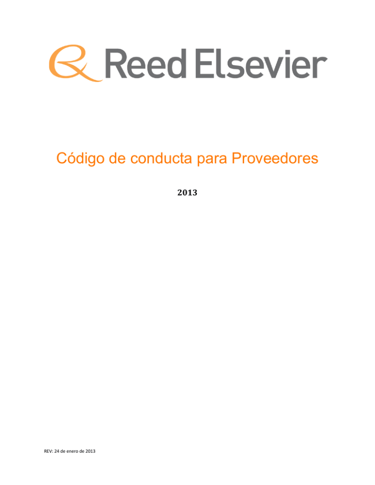 Código De Conducta Para Proveedores