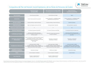 Comparativa del Plan de Previsión Social Empresarial y de los