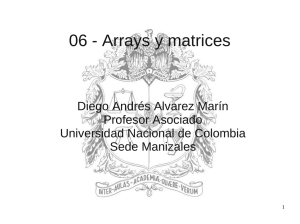 06 - Arrays y matrices - Programación de computadores