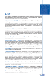 Boletín Mensual. Julio 2009. Glosario