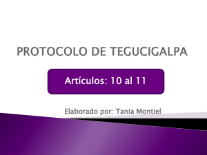 Análisis de los Artículos 1 al 10 del Protocolo de Tegucigalpa