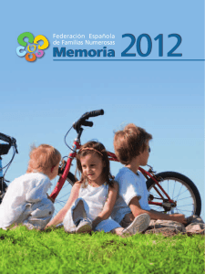 Memoria 2012 - Federación Española de Familias Numerosas