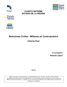 Relaciones Civiles - Militares en Centroamérica