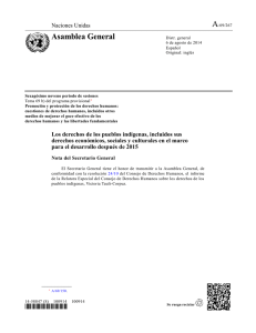 Informe de la Relatora Especial sobre los derechos de los pueblos