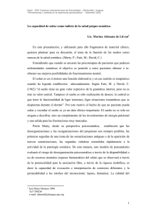 1 La capacidad de soñar como indicio de la salud psique