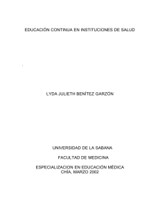 EDUCACIÓN CONTINUA EN INSTITUCIONES DE SALUD LYDA