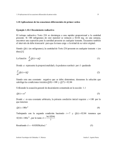 1.10 Aplicaciones de las ecuaciones diferenciales de primer orden