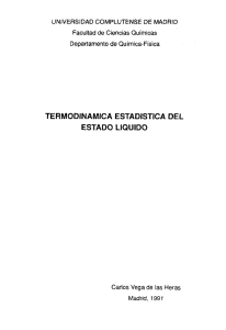 termodinamica estadistica del estado liquido /7?.