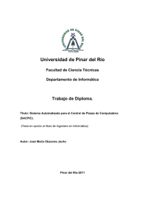 Universidad de Pinar del Río Facultad de Ciencia