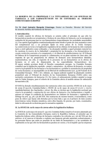 la reserva de la propiedad y la titularidad de las oficinas de farmacia