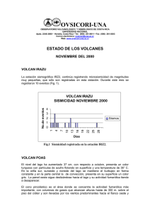 Estado Volcanes Noviembre 2000 - Observatorio Vulcanológico y
