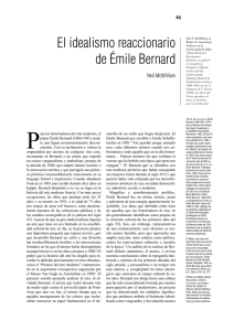 El idealismo reaccionario de Émile Bernard