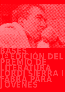 BASES 1ª EDICIÓN DEL PREMIO DE LITERATURA JORDI SIERRA