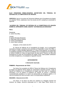 Resolución 2013-9 Asunto Autoescuelas Zaragoza