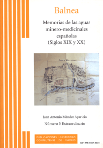Memoria de la aguas mm españolas XIX-XX