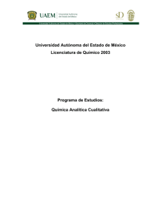 Química Analítica Cualitativa - Universidad Autónoma del Estado de