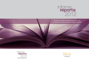 Informe reporta 2012