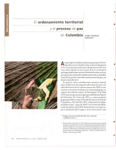 El ordenamiento territorial y el proceso de paz en Colombia