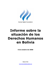 Informe Bolivia (Septiembre de 2008)