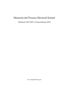 Memoria del Proceso Electoral Estatal