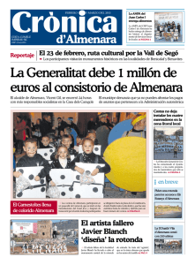La Generalitat debe 1 millón de euros al consistorio de Almenara