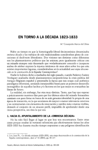 EN TORNO A LA DÉCADA 1823-1833