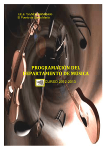 programación del departamento de música