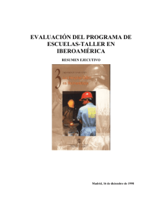 Las escuelas taller en Iberoamérica