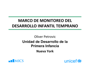 MARCO DE MONITOREO DEL DESARROLLO INFANTIL TEMPRANO
