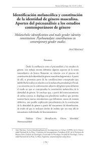 Identificación melancólica y constitución de la identidad de género