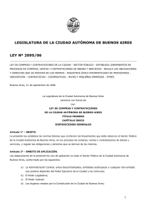 Ley N° 2095-06 - Buenos Aires Ciudad