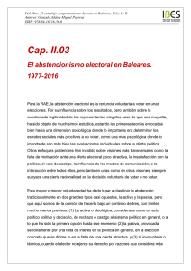 Capitulo 203. La participación electoral en Baleares 1975