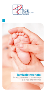 Tamizaje neonatal - Laboratorio Clínico Roe