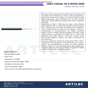 cable coaxial rg-6 negro 305m