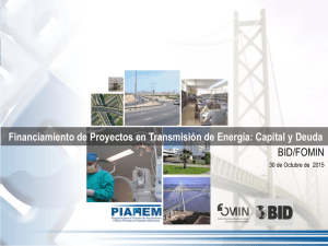 Financiamiento de proyectos en transmisión de energía