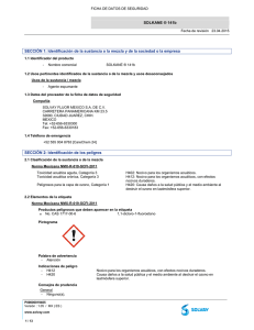 SOLKANE ® 141b SECCIÓN 1: Identificación de la sustancia o la