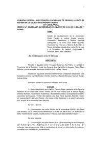 comisión especial investigadora encargada de revisar a fondo el