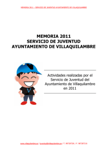 memoria juventud 2011 - Ayuntamiento de Villaquilambre