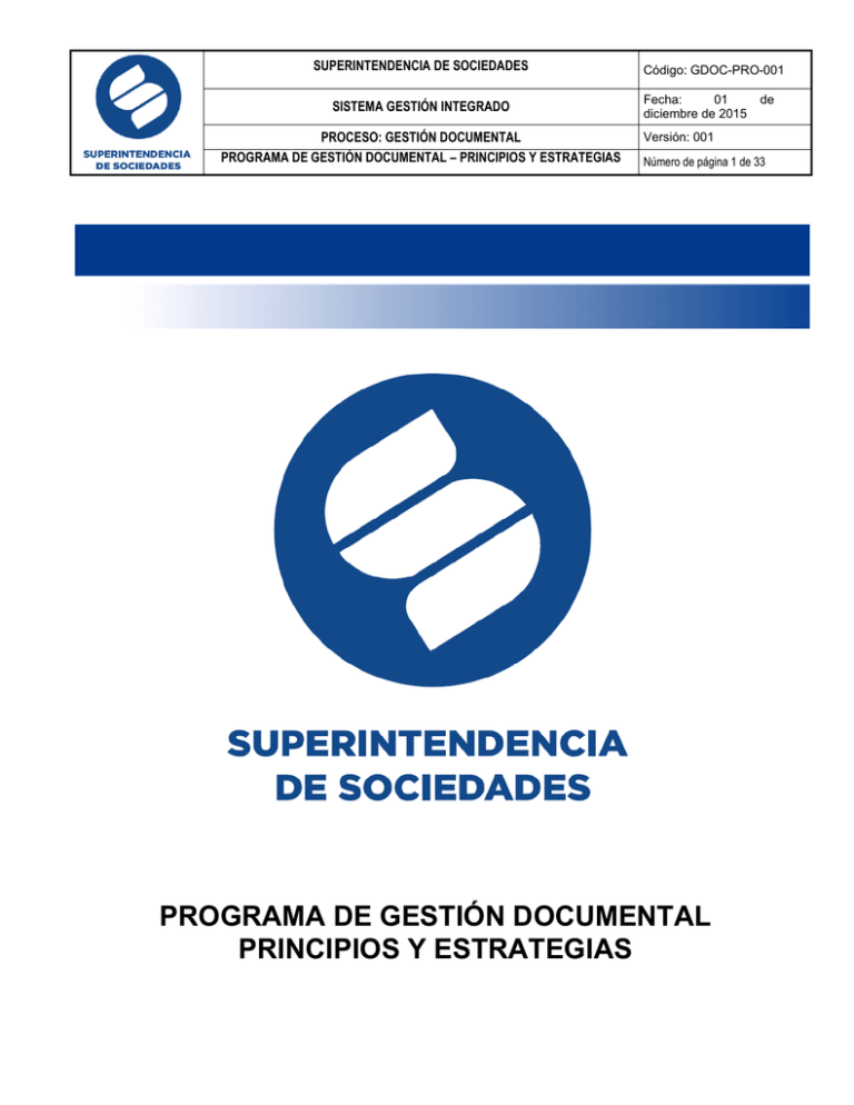 GDOC-PRO-001 Programa De Gestión Documental