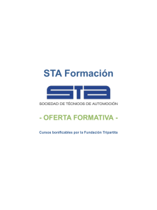 Dossier Formación STA 2016 - Sociedad de Técnicos de Automoción