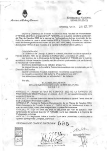Plan de estudios 2000 - Universidad Nacional de Mar del Plata