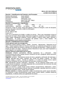 acido sulfurico - Proquiel Químicos Ltda.