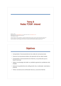 Fema 8 Redes FCP/IP. Intenet ObTetivos