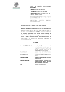 sm-jrc-156/2015 actor - Tribunal Electoral del Poder Judicial de la