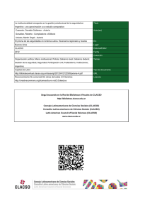 La institucionalidad emergente en la gestión