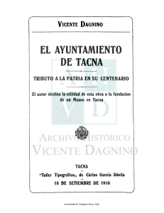 el ayuntamiento de tacna - ARCHIVO HISTORICO VICENTE