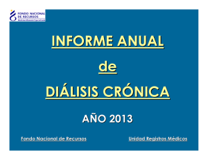 Informe Anual de Diálisis Crónica
